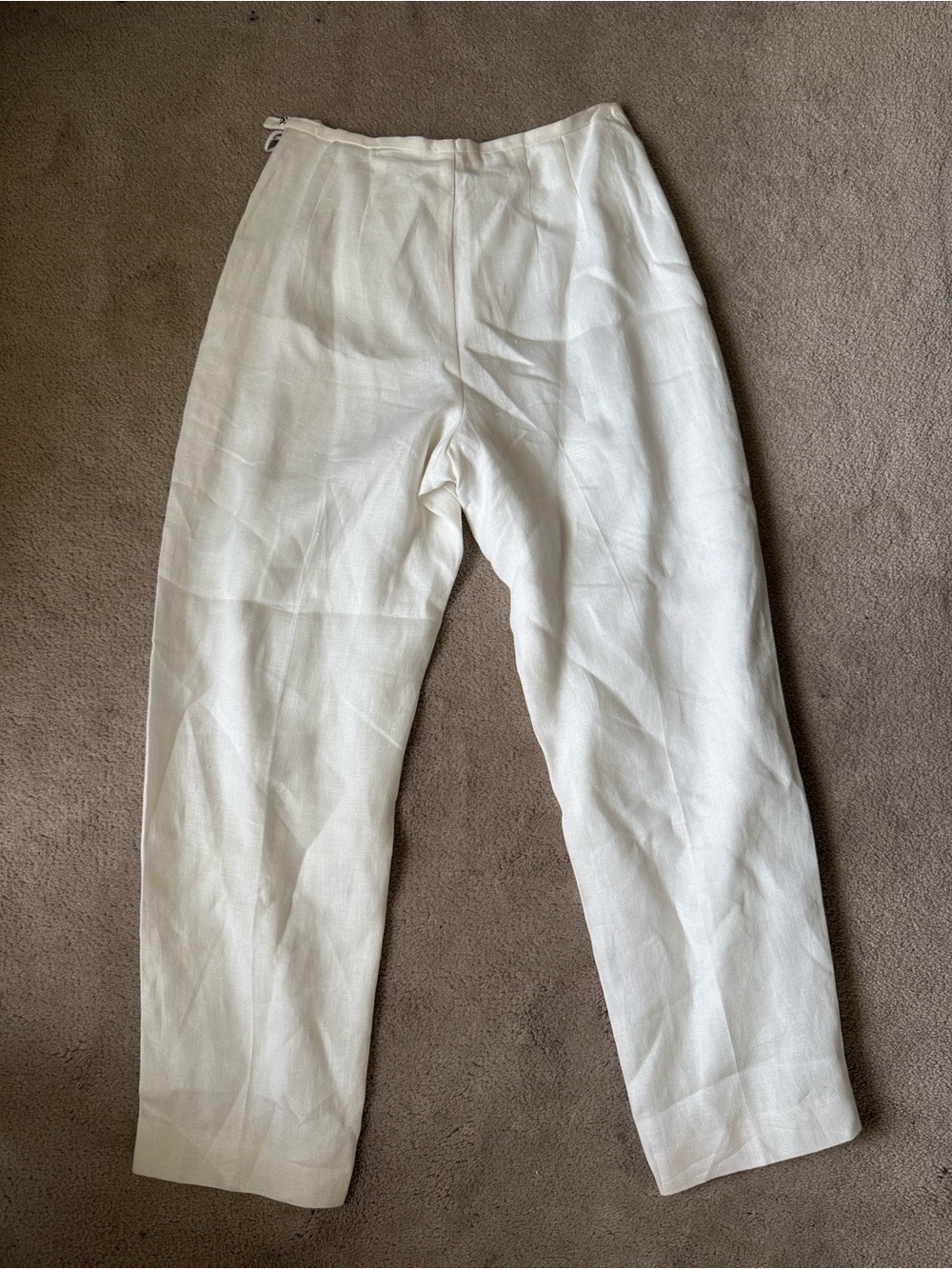 White 100% Linen Pants | Size 8 | Like New